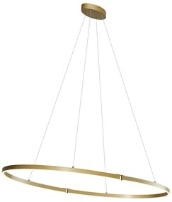 Lampada a sospensione di design ottone 120 cm con LED dimmerabile a 3 livelli - Ovallo