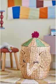 Cesta per giochi da bambino di colore naturale in giacinto d'acqua ø 35x50 cm Bobo – Bloomingville Mini