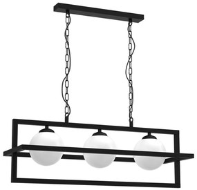 Lampadario a catena DIEGO 3xE14/40W/230V nero