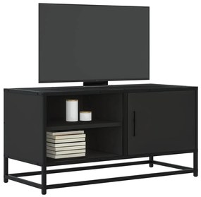 Mobile Tv Nero 80x34,5x40cm İn Truciolato E Metallo /