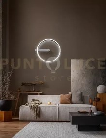 Off plafoniera in alluminio grigio spazzolato led 52w cct 3000k 400...