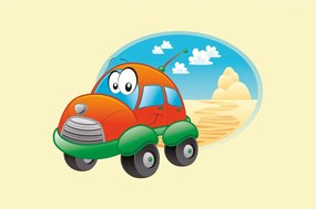 Carta da parati autoadesiva – Macchinina in viaggio