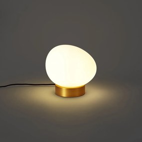 Lampada da tavolo di design in ottone con vetro opale - Sally