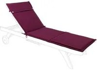 Cuscino Lettino Sedia Sdraio Chaise Longue Esterno Sfoderabile Steamer Bizzotto Colore: Bordeaux Lettino