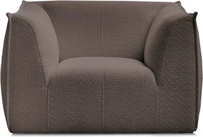 Poltrona marrone con rivestimento in bouclé Giorgia – Bobochic Paris