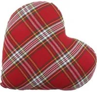 Cuscino divano cuore natalizio 45x45 cm tartan