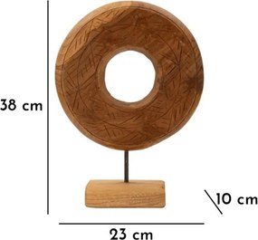 Scultura Dorat In Teak Riciclato Cm 28X10X38 (Pezzi Unici - Non Rip. In Serie)