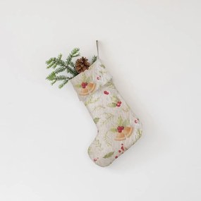 Decorazione natalizia in lino da appendere Jingle Bells Christmas Print Natural - Linen Tales