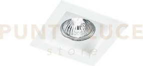 Incasso phantom bianco quadrato 1 luce attacco gu10 10x10x4,9cm in ...