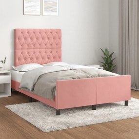 Giroletto Senza Materasso Rosa 120x190 Cm Velluto /