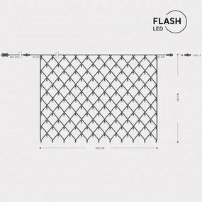 LED Tenda natalizia per esterni NET 240xLED/7,2W/230V 1,5x2 m IP44 bianco caldo