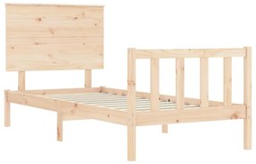 Giroletto con testiera 100x200 cm in legno massello