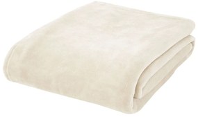 Copriletto in microfelpa crema per letto matrimoniale 200x240 cm Raschel - Catherine Lansfield