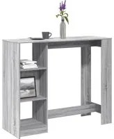 Tavolo Bar con Ripiano Grigio Sonoma 124x46x103,5cm Multistrato 854396