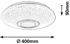 Rabalux 3509 - Plafoniera da soffitto LED RGB dimmerabile RODION LED/24W/230V + telecomando