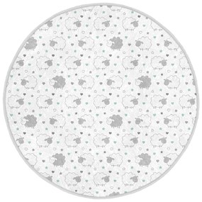 Tappeto per bambini grigio chiaro e bianco ø 120 cm Comfort - Mila Home