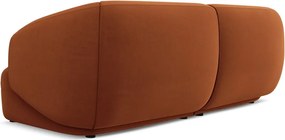 Divano arancione con rivestimento in velluto 232 cm Moana – Makamii