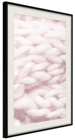 Poster  Pale Pink Knit  Cornice Quadri Cornice nera con pass-partout, Larghezza x Altezza Home decor 20x30