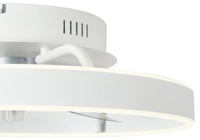 Ventilatore da soffitto bianco 50 cm con LED dimmerabile e telecomando - Maddy