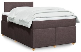 Giroletto A Molle Con Materasso Marrone Scuro 120x200cm Tessuto /