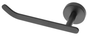Porta rotolo carta igienica a muro in acciaio nero opaco Chic Black