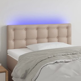 Testiera Cappuccino A Led 80x5x78/88 Cm İn Similpelle /