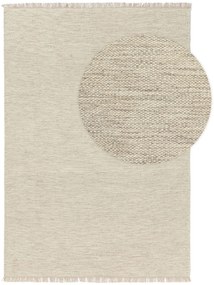 benuta Pure Tappeto di lana Silas Crema 170x240 cm - Tappeto fibra naturale