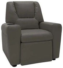 Poltrona Reclinabile per Bambini in Similpelle Grigio Antracite