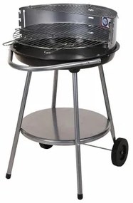 Barbecue a Carboni con Ruote Grill Nero Ø 51 cm