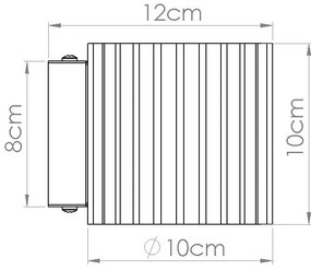Lampada da parete color pesca ø 10 cm Zora – Sollux