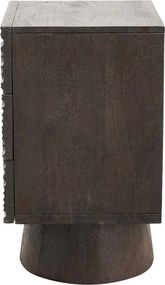 Comodino marrone scuro in mango massiccio Crumble – WOOOD