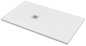 Piatto doccia in carbonato di calcio Horus bianco L 70 x L 120 x H 2.7 cm opaco effetto pietra