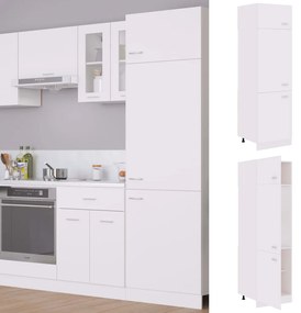 Armadio per frigo bianco 60x57x207 cm in truciolato