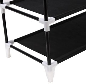 Armadio salvaspazio in tessuto con ripiani MATIS 58x160 cm, nero