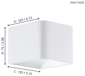 Eglo 96497 - Applique a LED da esterno DONINNI 1xLED/6W/230V IP44