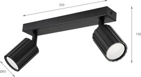 Brilagi - Faretto CRISPINA 2xGU10/10W/230V nero