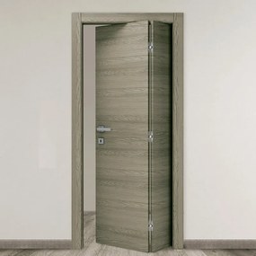 Porta pieghevole a libro asimmetrica Almond avena L 70 x H 210 cm destra