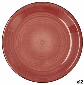 Piatto da pranzo Quid Coral Vita Rosso Ceramica Ø 27 cm (12 Unità)