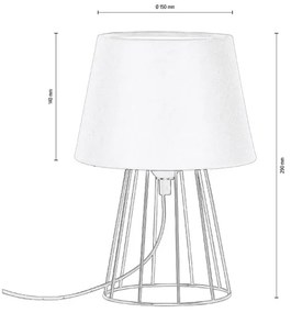 Spot-Light 7662104 - Lampada da tavolo MANGOO 1xE27/40W/230V bianco/nero