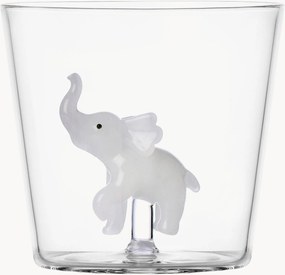 Bicchiere in vetro borosilicato fatto a mano White Elephant