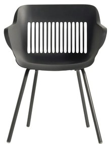 Set di 2 sedie da giardino in plastica grigio scuro Jill Rondo - Hartman