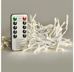 Brilagi - Catena natalizia LED da esterno 120xLED/8 funzioni/3xAA 9,5m IP44 bianco caldo