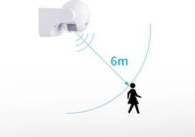 Aigostar - Sensore di movimento a infrarossi da esterno 230V IP44 bianco