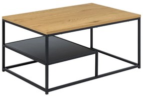 Tavolino con piano in rovere decorato in colore naturale 60x90 cm Gila - Actona