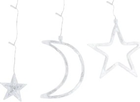 Aigostar - Catena luminosa solare a LED natalizia 120 LED/8 funzioni 3x0,6 m 500 mAh IP65 bianco caldo