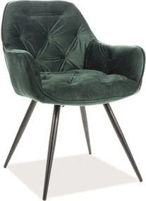 Sedia in velluto Cherry verde/nero Blu78