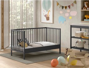 Lettino color antracite in pino massiccio 70x140 cm DINO – Vipack