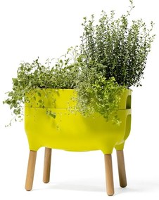 Vaso per coltivazione in plastica con sistema di auto-irrigazione Urbalive – Plastia