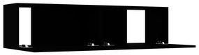 Mobile Porta TV Nero 120x30x30 cm in Legno Multistrato