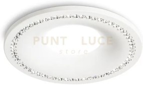 Gfa190- faretto da incasso con strass d.9,8cm bianco 1 luce attacco...